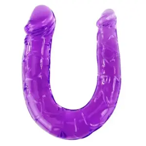BAILE - Double Dildo flexible en color lila para doble penetración