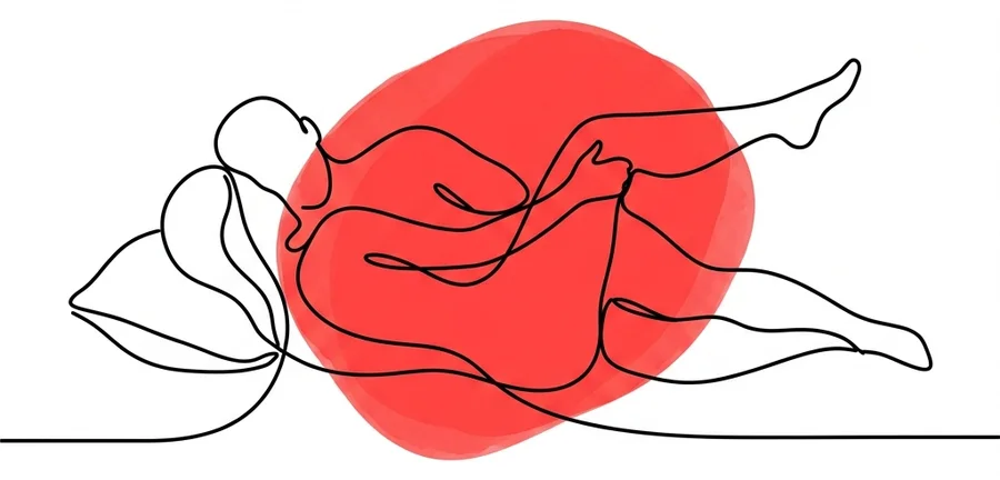 Ilustración de la postura la cuchara alzada del Kamasutra