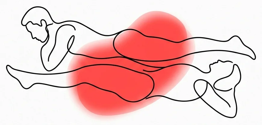 Ilustración de la postura el 69 del Kamasutra