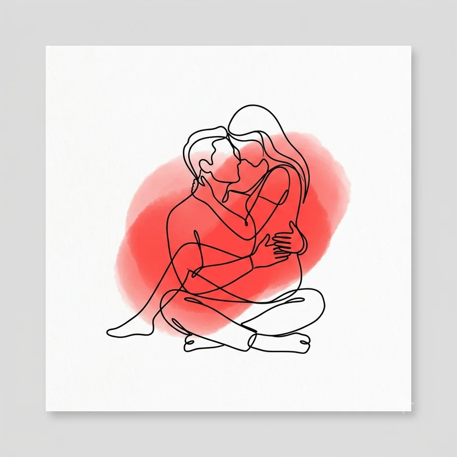 Ilustración de la postura el loto del Kamasutra