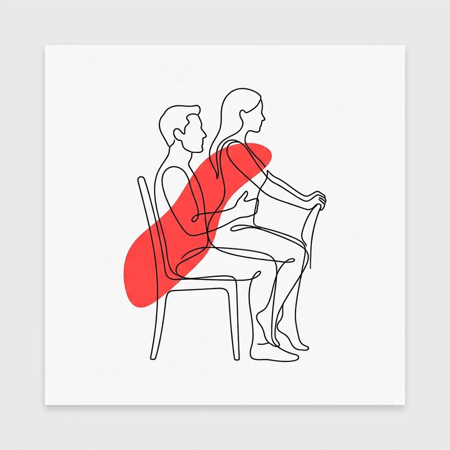 Ilustración de la postura el columpio del Kamasutra