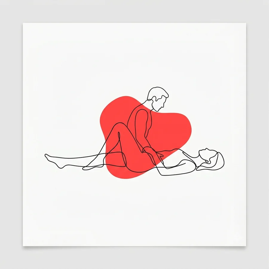 Ilustración de la postura la estrella del Kamasutra