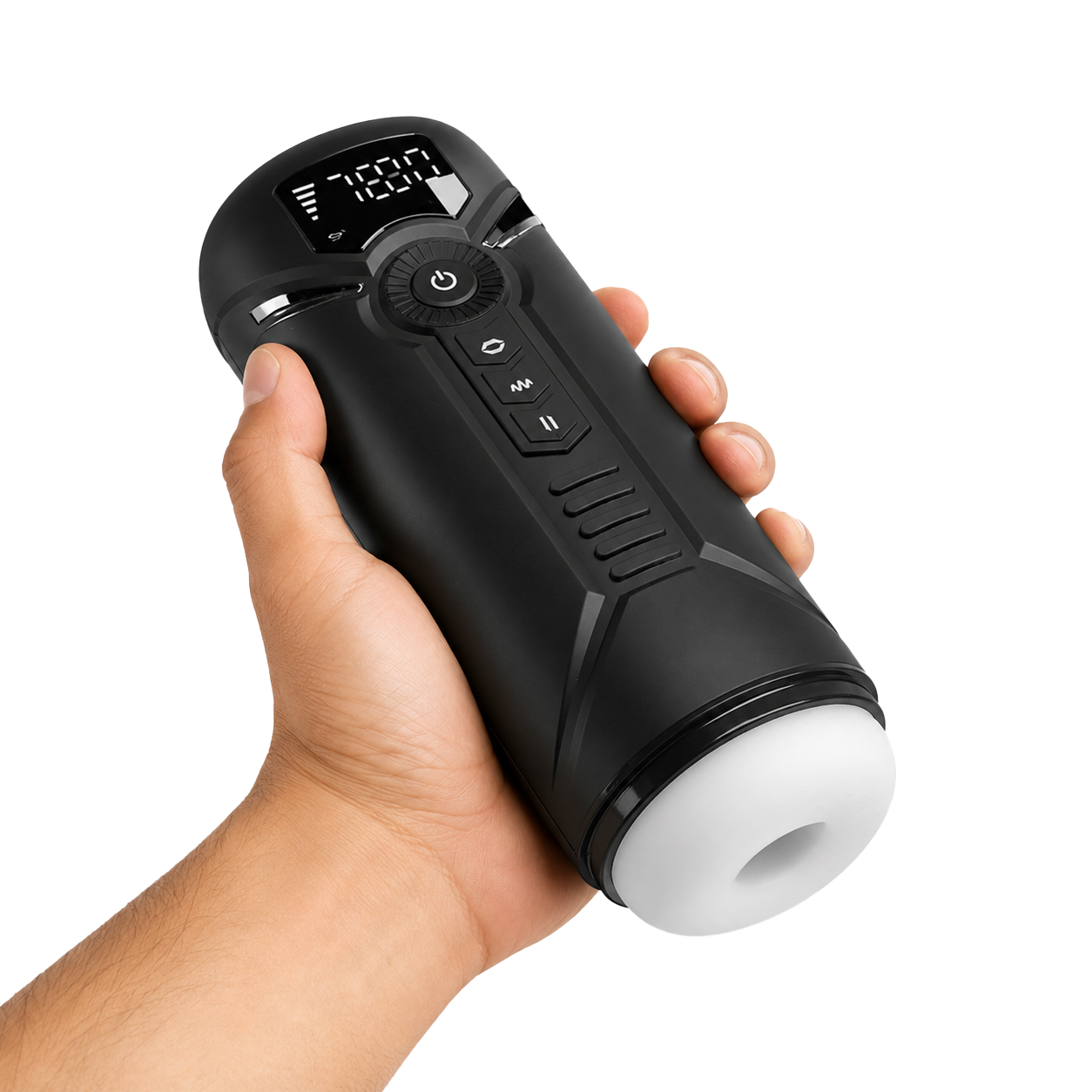 Masturbador automático en mano — juguetes para él