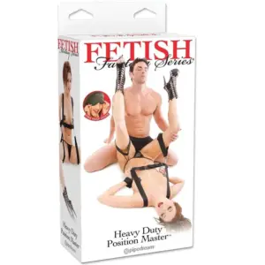 FETISH FANTASY SERIES - HEAVY DUTY POSITION MASTER: arnés y esposas ajustables para juego intenso