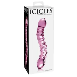 ICICLES - N. 55 Glass Massager: doble estimulación en vidrio elegante