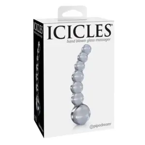 ICICLES N. 66 Transparent Massager: masajeador de cristal para estimulación profunda