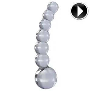 ICICLES N. 66 Transparent Massager de cristal para estimulación precisa