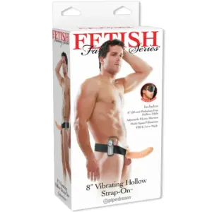 FETISH FANTASY SERIES - Strap-On Vibrador Hollow 19 cm Marrón