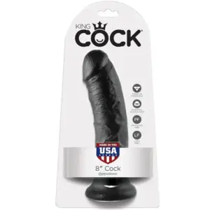 KING COCK - 8 Dildo Black 20.3 cm realista y seguro