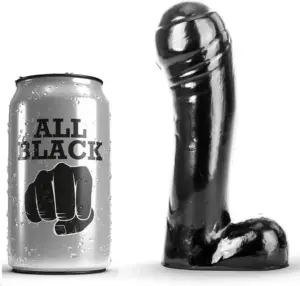 ALL BLACK - Dildo negro 15 cm para iniciarte con firmeza