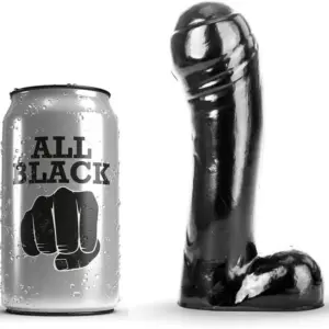 ALL BLACK - Dildo negro 15 cm para iniciarte con firmeza