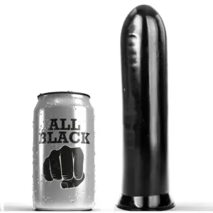 ALL BLACK - Dildo negro de 19 cm para usuarios avanzados