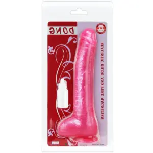 Baile Realistic Pink Dildo con Ventosa y Textura Realista