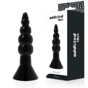 Addicted Toys Anal Plug 17 cm Black: plug anal flexible y seguro
