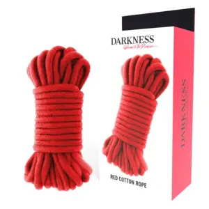 DARKNESS Japanese Rope 5 m rojo: cuerda bondage de algodón