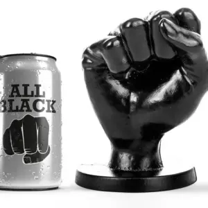 ALL BLACK - FIST ANAL 14 CM: Plug en forma de puño para fisting seguro