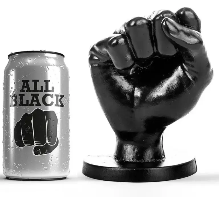 ALL BLACK - FIST ANAL 14 CM: Plug en forma de puño para fisting seguro