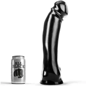 ALL BLACK - DONG 33 CM: Dildo recto extra largo para placer intenso
