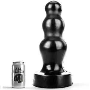 ALL BLACK - PLUG BIG 38 CM: plug anal XXL en PVC negro