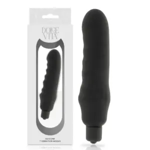 Dolce Vita Genius Black Silicone: Vibrador versátil y elegante