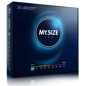 MY SIZE PRO CONDOMS 45 MM - Pack 36 unidades de preservativos a medida