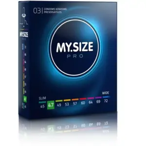 MY SIZE PRO Condoms 47 mm – Preservativos a medida, 3 unidades