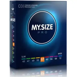 MY SIZE PRO CONDOMS 57 MM - Pack 3 unidades ajustadas