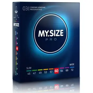 MY SIZE PRO Condoms 60 mm - Preservativos hechos a medida, 3 unidades