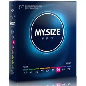 MY SIZE PRO CONDOMS 64 MM - Preservativos a medida en pack de 3