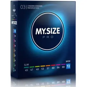 MY SIZE PRO CONDOMS 72 MM - Pack 3 unidades ajustadas