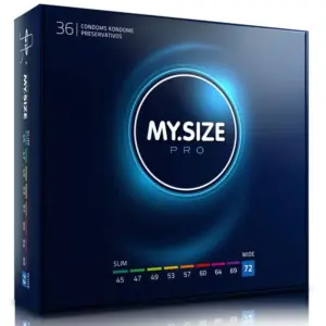 MY SIZE PRO CONDOMS 72 MM - Pack 36 preservativos a medida