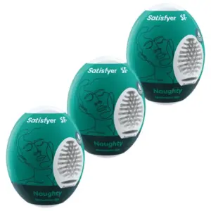 SATISFYER - 3 Masturbator Eggs Naughty para Estimulación Realista