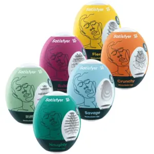 Satisfyer Masturbator Eggs Set 6 unidades con texturas únicas