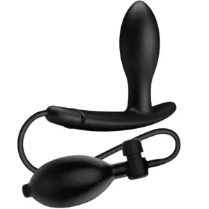 PRETTY LOVE - DRAKE Inflatable Anal Plug de silicona negra