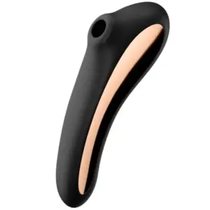 SATISFYER - Dual Kiss Air Pulse Vibrator Black, doble estimulación