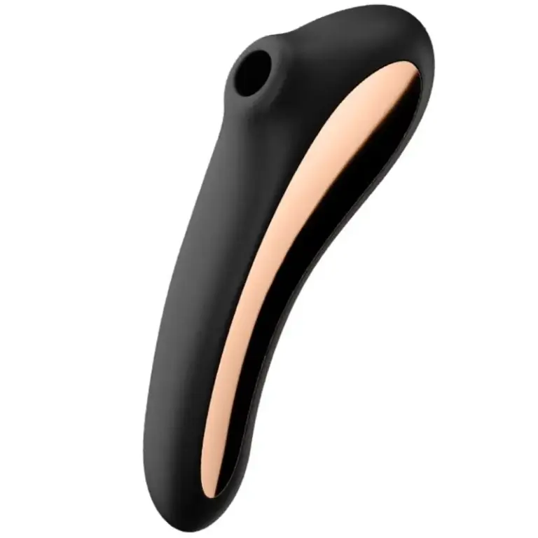 SATISFYER - Dual Kiss Air Pulse Vibrator Black, doble estimulación
