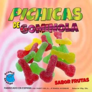 DIABLO GOLOSO - Fruit Gumminol Pichitas con azúcar, caramelos divertidos