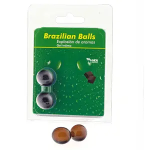 TALOKA - 2 Brazilian Balls Chocolate Intimate Gel para masajes sensuales