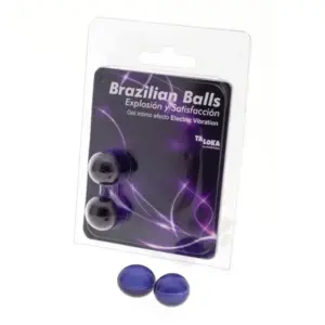 Taloka - 2 Brazilian Balls con Efecto Vibrador Eléctrico y Gel Excitante