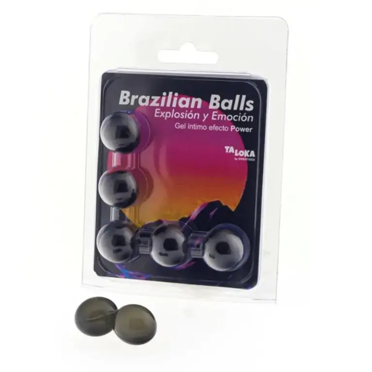 TALOKA - 5 Brazilian Balls Power Effect Exciting Gel para masajes íntimos