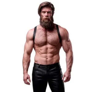 FETISH SUBMISSIVE ATTITUDE Arnés de pecho masculino en eco-cuero