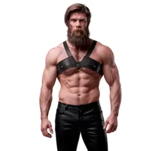 Fetish Submissive Attitude - Arnés de pecho masculino en eco-cuero