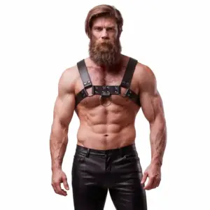 FETISH SUBMISSIVE ATTITUDE - Arnés de pecho hombre en eco-piel ajustable