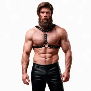 Fetish Submissive Attitude: Arnés de pecho eco-piel para hombre