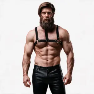Fetish Submissive Attitude: Arnés de Pecho Ajustable en Eco-cuero para Hombre