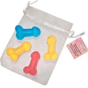 DIABLO PICANTE - Juego de 4 mini jabones con forma de pene