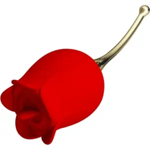 Pretty Love Rose Lover estimulador de clítoris rojo con 12 vibraciones