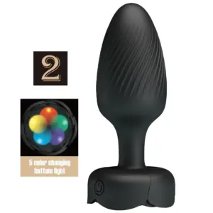 PRETTY LOVE Varian Anal Plug con Luz LED y Vibración 10.8 cm