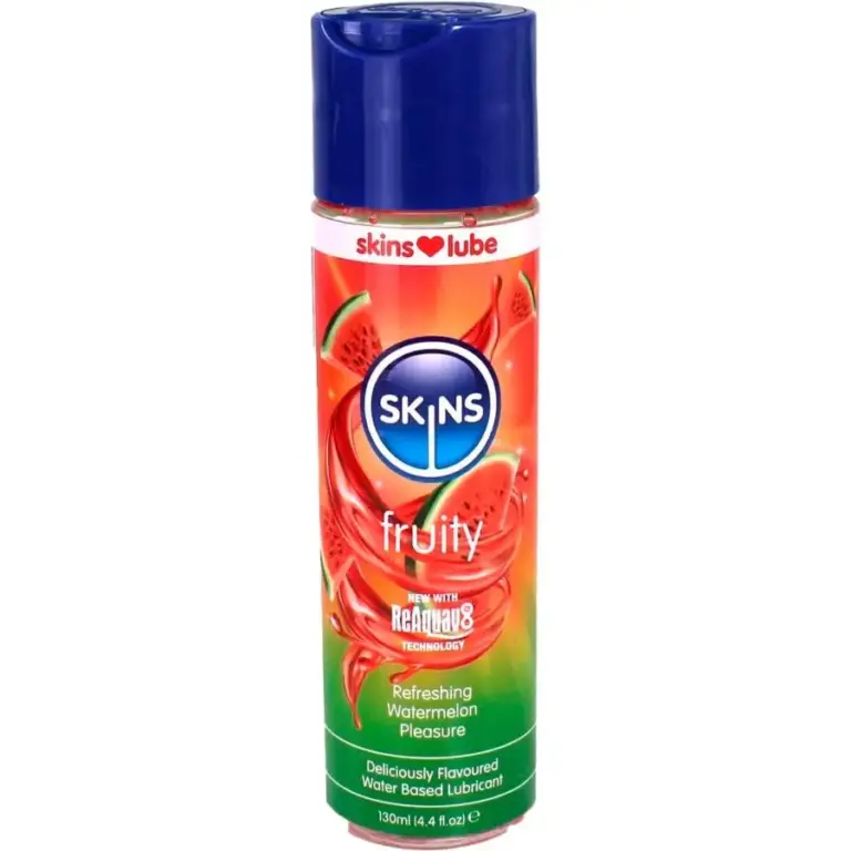 SKINS Lubricante Watermelon 130 ml base agua con sabor