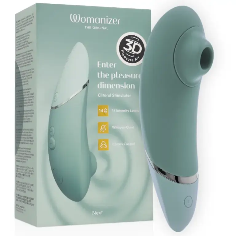 Womanizer Next Clitoral Stimulator Sage, succión 3D personalizable